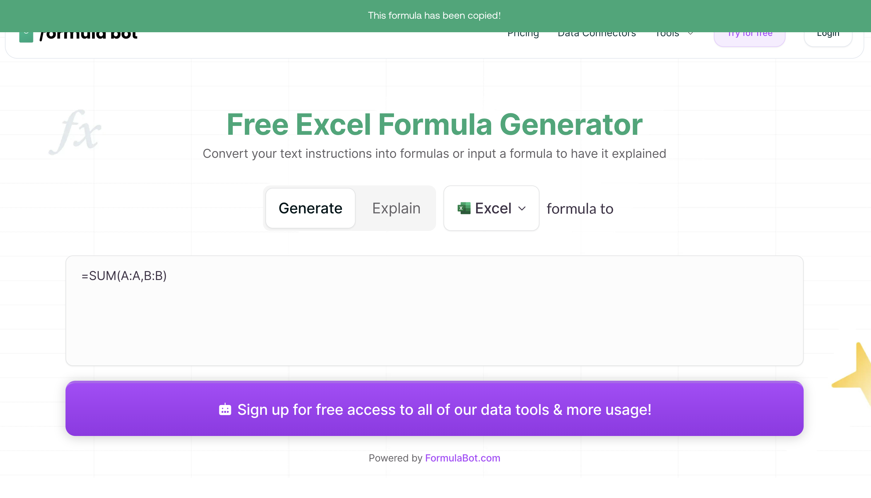 Excel Formula Bot: Trasforma Istruzioni di Testo in Complesse Formule Excel